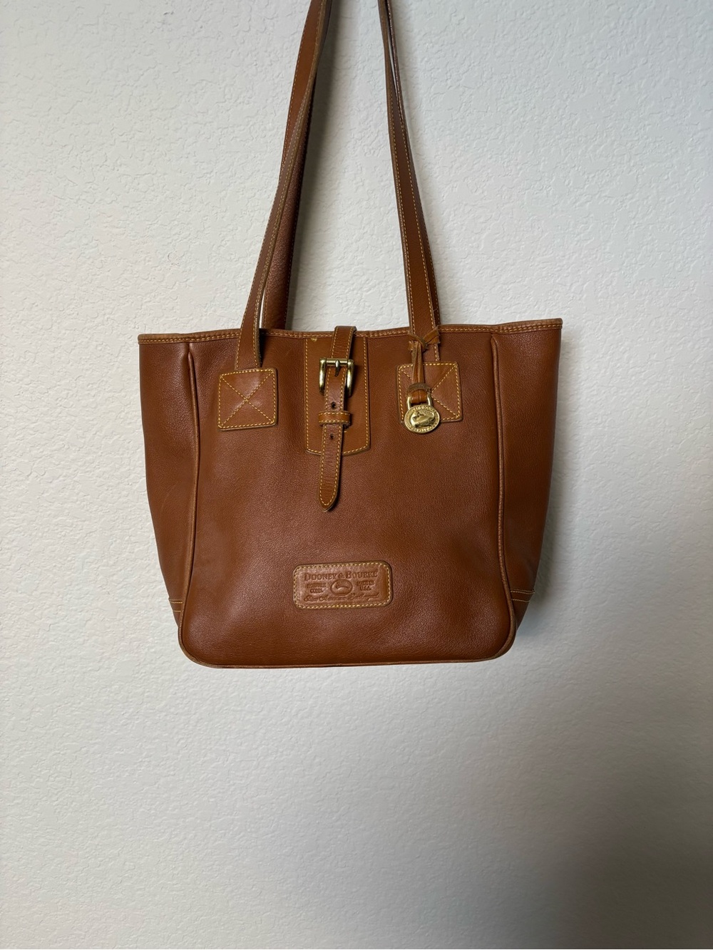 Vintage Dooney & Bourke All Weather Leather Buckle Shopper Tote Bag USA